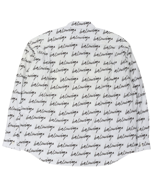 Script Monogram Button Up Shirt