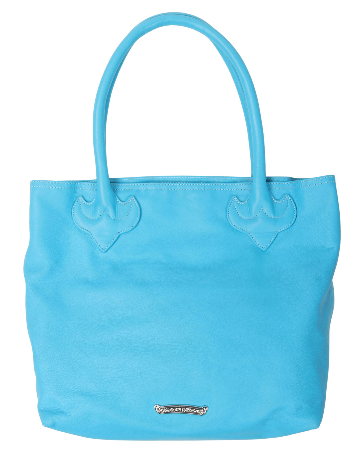 Leather Cross Patch Tote Bag