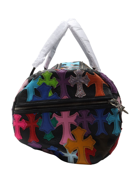 Multicolor Cross Patch Cemetery Large Duffle Bag