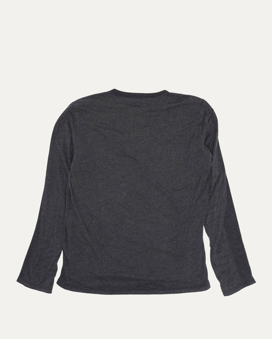 Tonal Cross Henley Long Sleeve T-Shirt