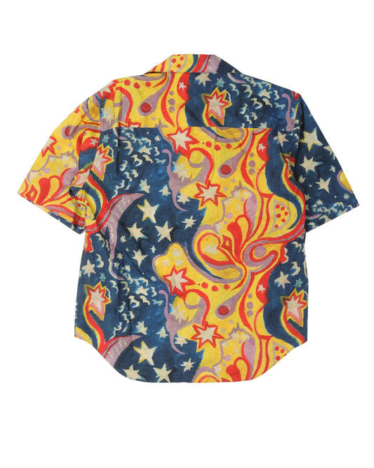 No Vacancy Inn Printed Camp Collar Shirt