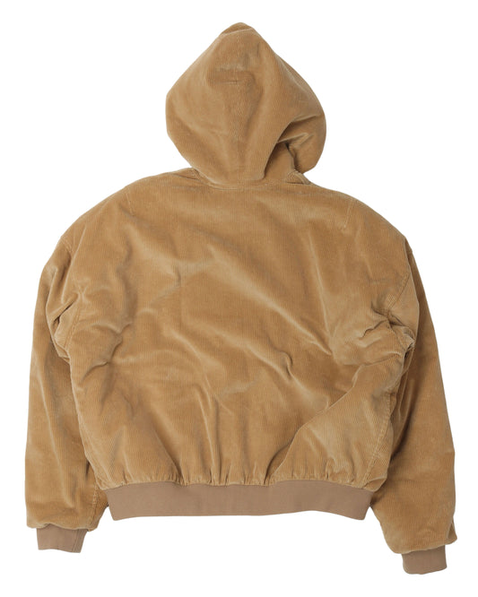Fifth Collection Corduroy Alpaca Hooded Work Jacket