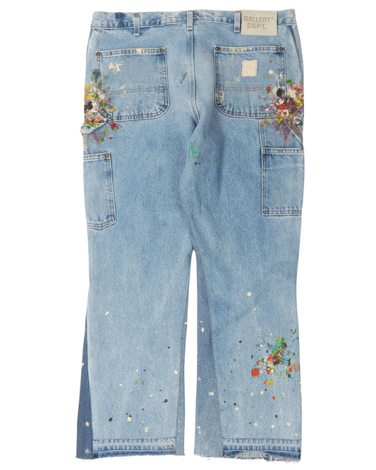 Paint Splatter Carpenter Flare Jeans