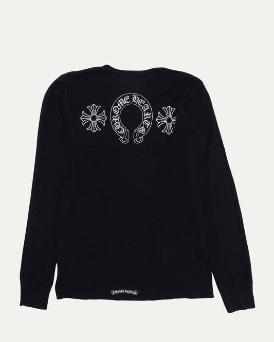 Horseshoe Embroidered Thermal Long Sleeve T-Shirt