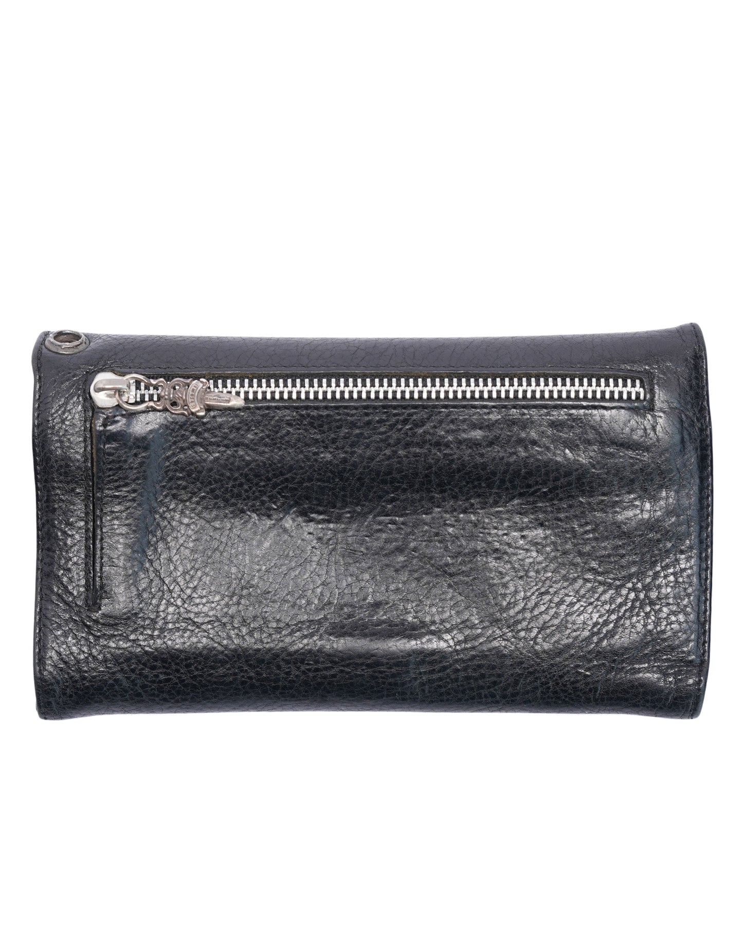 Leather Cross Ball Snap Wallet