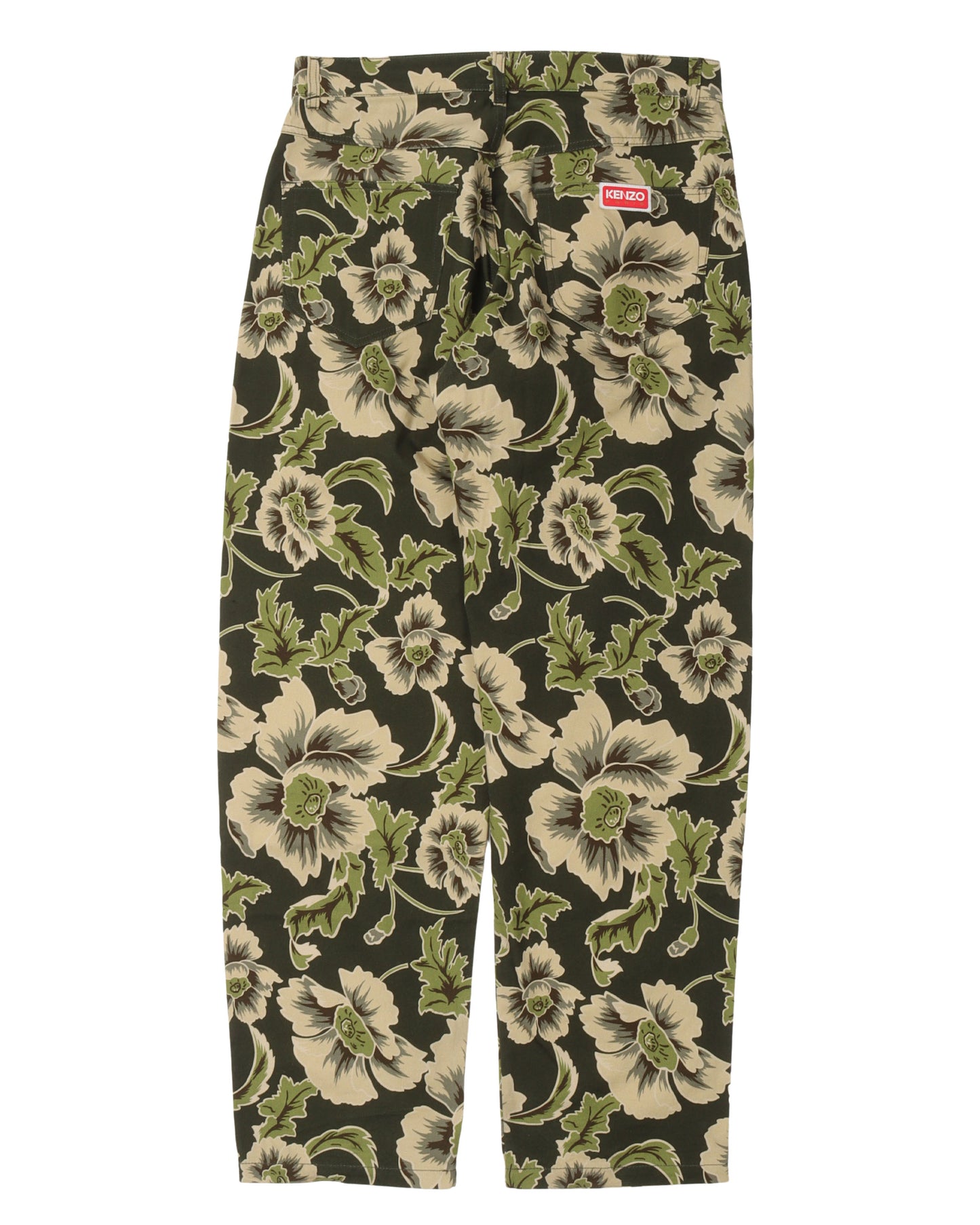 Floral Print Loose Fit Jeans