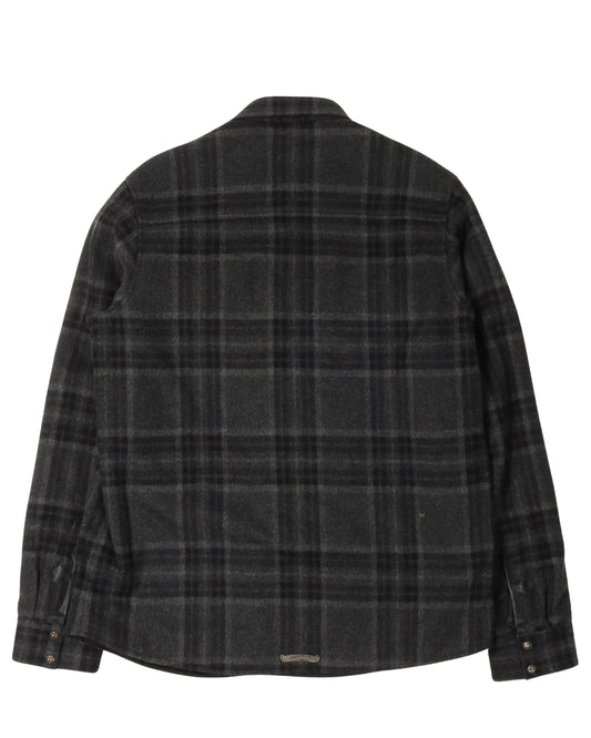 Cross Patch Padded Wool Flannel Shirt