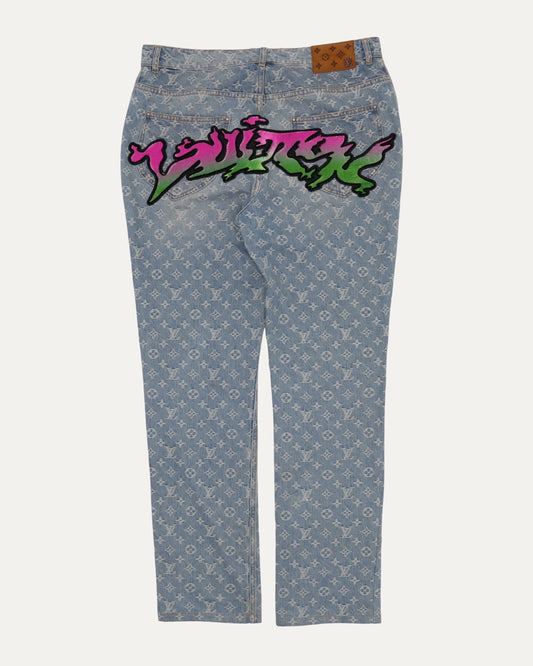 Monogram Graffiti Jeans