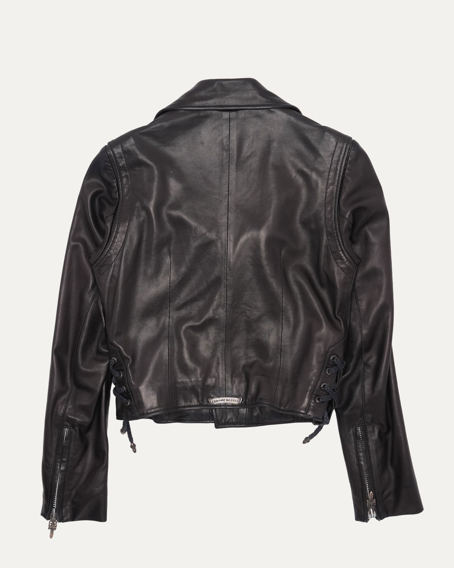 Hermes Silk Lined JJ Dean Leather Jacket