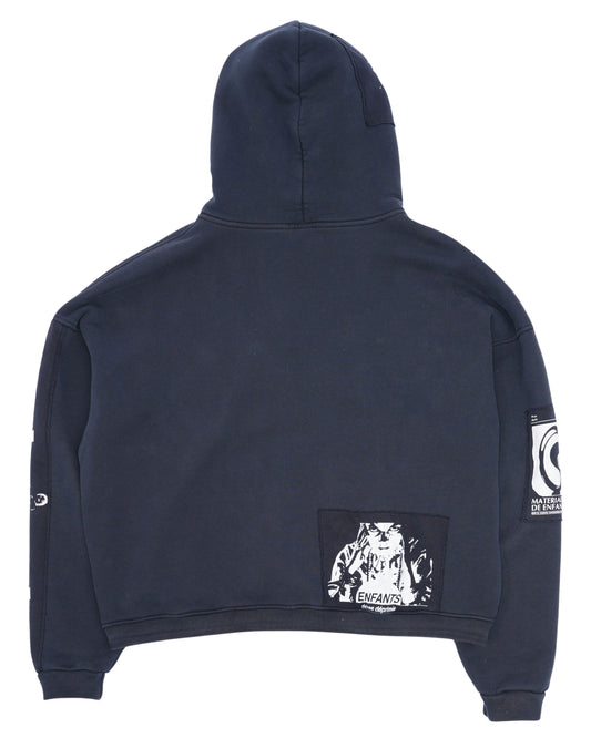 Patch Work Zip Up Hoodie