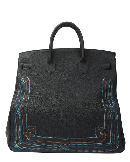 Embroidered Runway Birkin 40 Bag