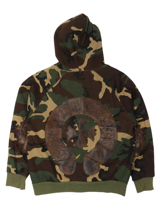 Camouflage Cross Patch Thermal Hoodie