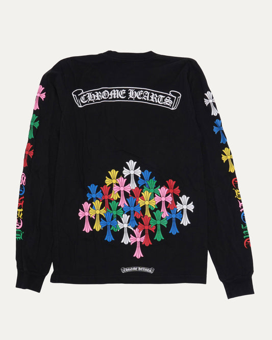 Multicolor Cross Long Sleeve Pocket T-Shirt