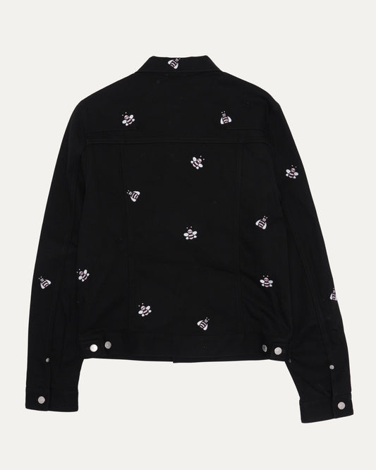 Kaws Bee Embroidered Denim Trucker Jacket