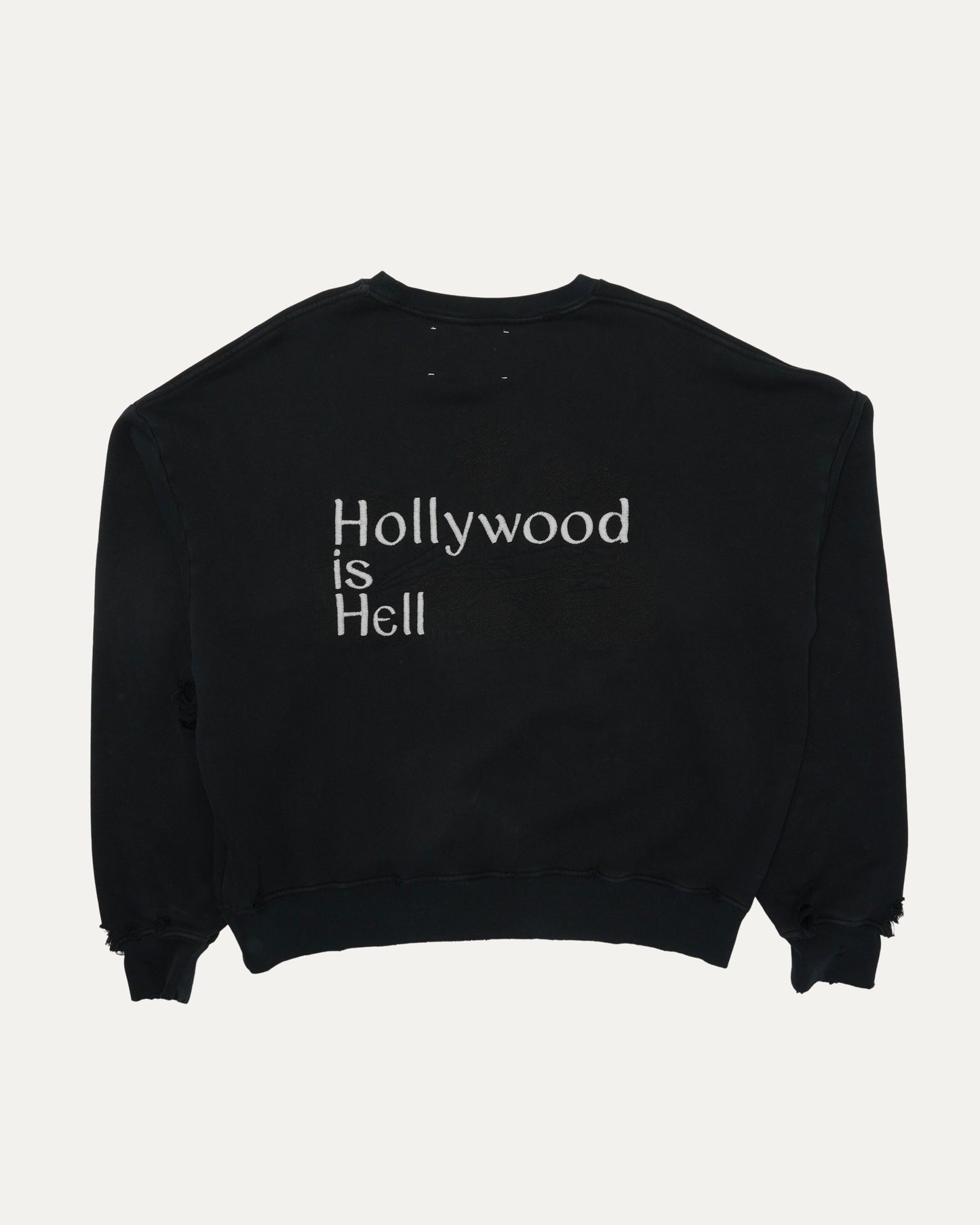 Hollywood is Hell Embroidered Crewneck