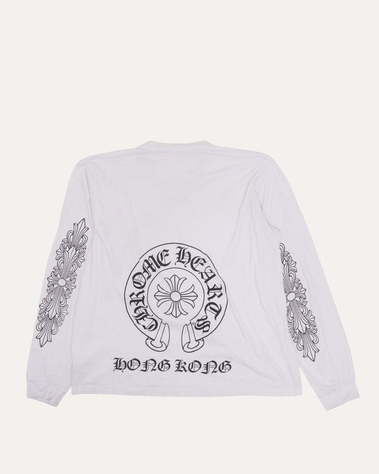 Hong Kong Horseshoe Logo Long Sleeve Pocket T-Shirt