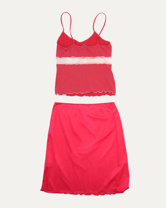Blugirl Polka Dot Set w/ Nylon Skirt