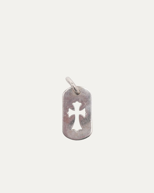 Small Cut Out Cross Dog Tag Pendant