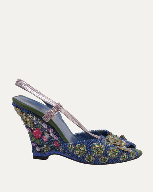 c. 2003 Ornately Beaded Wedges