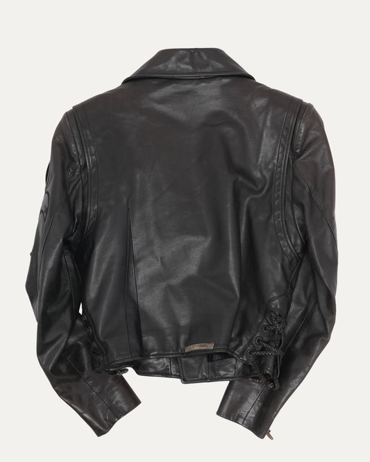 Fleur Leather Double Rider Jacket