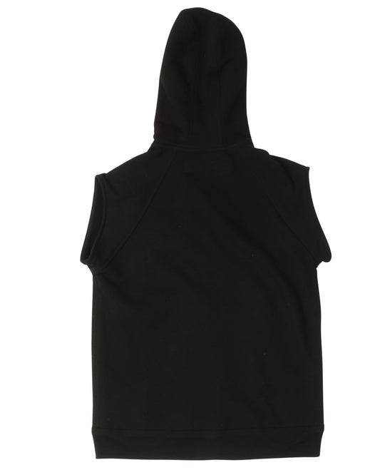 Vintage Cross Patch Sleeveless Zip-Up Hoodie