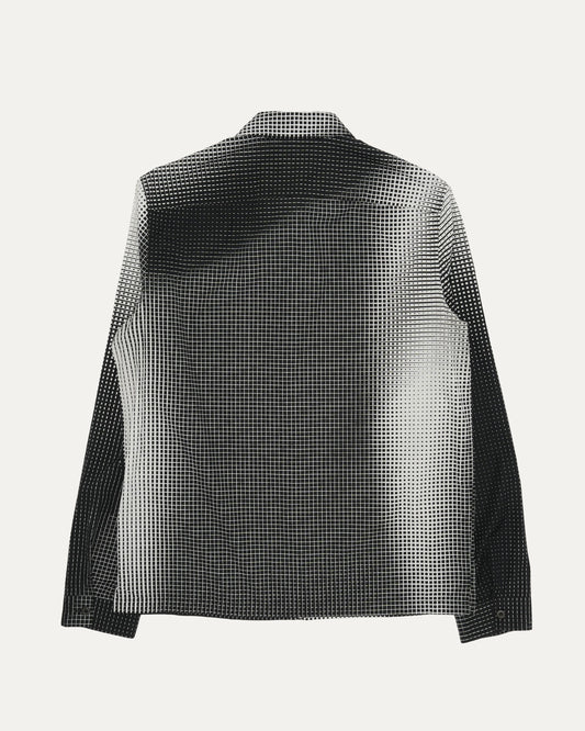 Geometric Pattern Zip Shirt