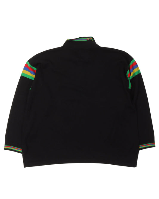 Long Sleeve Knitted Logo Polo