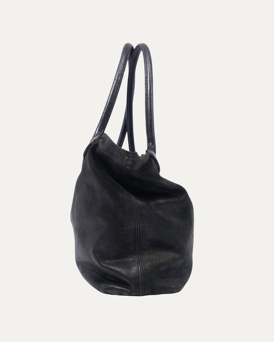 Silver Embellished Leather FS Tote