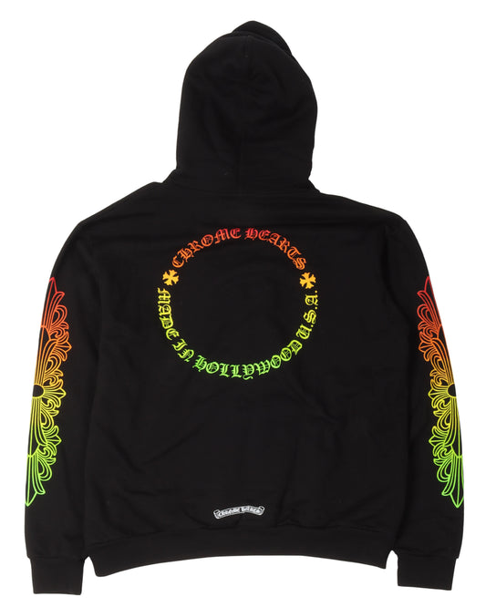 Gradient Floral Circle Hoodie