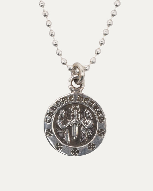 Angel Medallion Pendant on Ball Chain