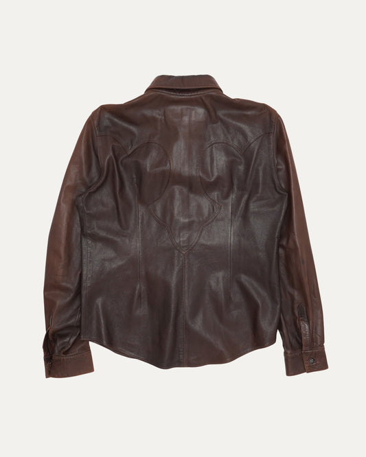 Fleur Yoke Leather Shirt