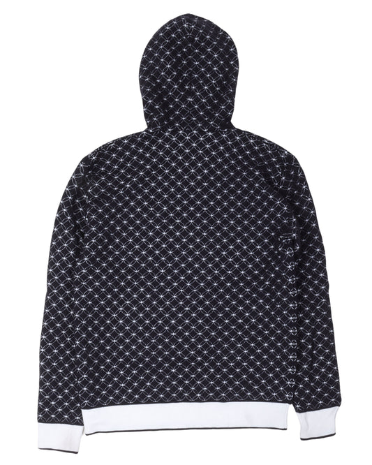 Patterned Knit Hoodie