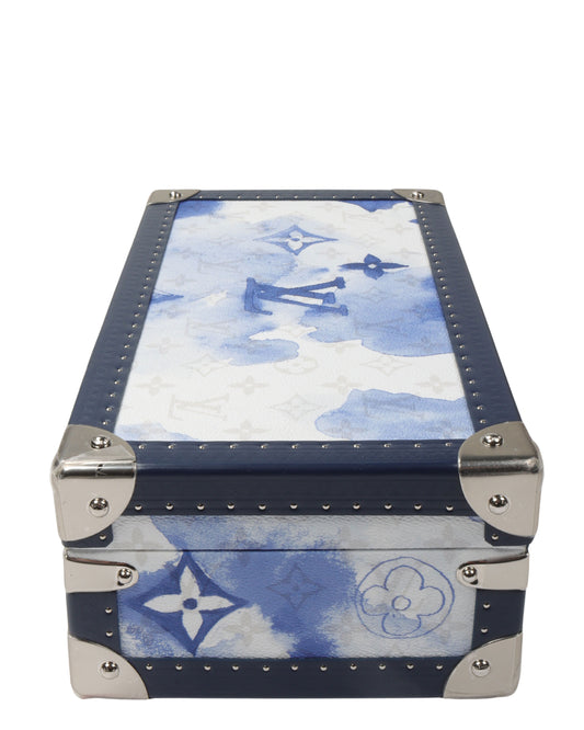 Watercolor Monogram Coated Canvas & Calfskin Leather Watch Trunk
