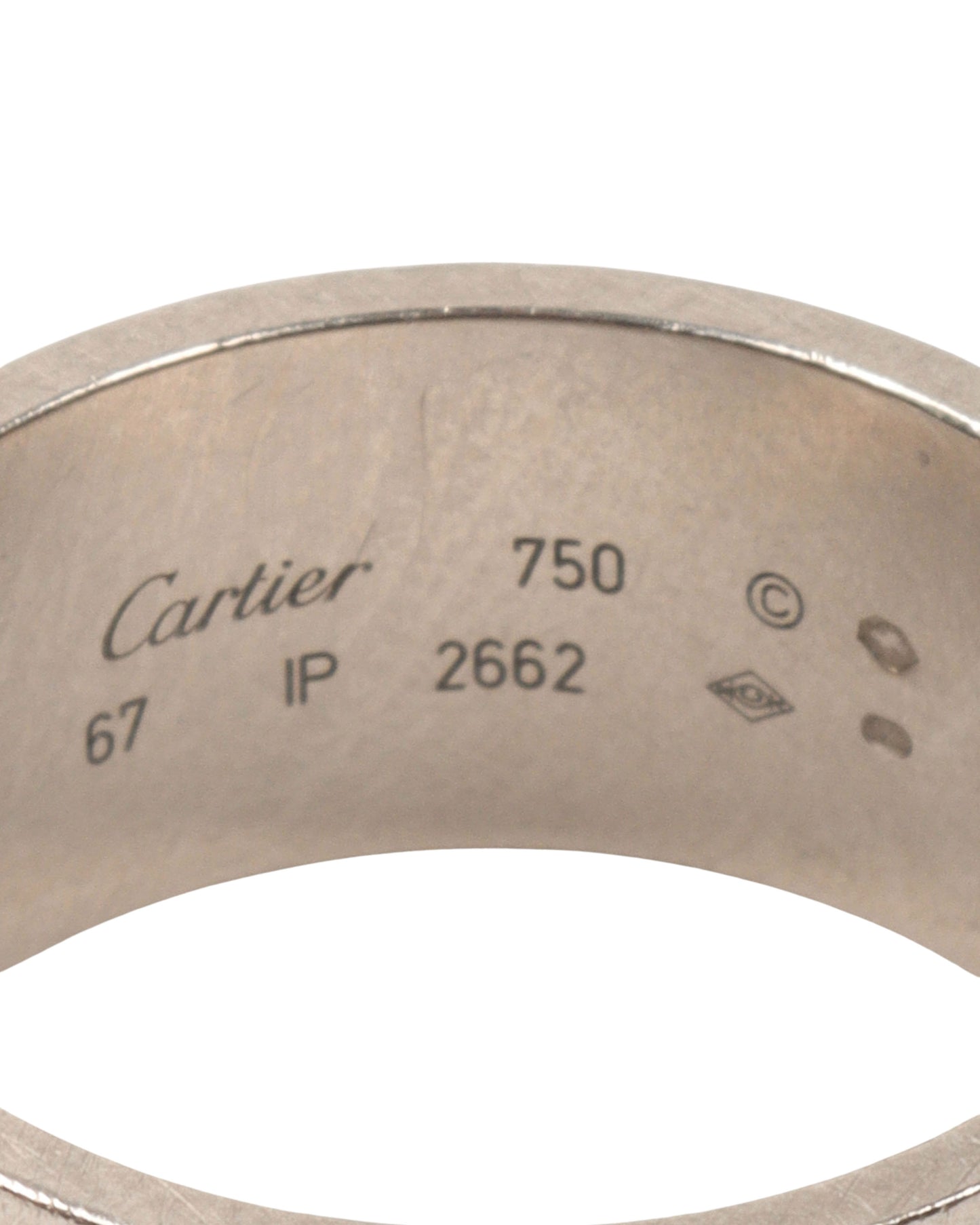 Platinum Wide Band Love Ring