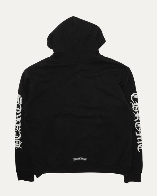 Thermal Lined Vertical Logo Zip Up Hoodie