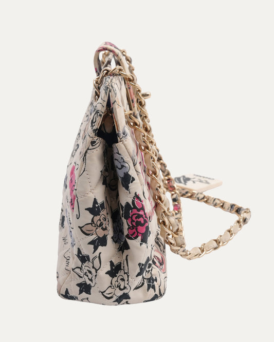 Quilted Canvas Rue Cambon Shoulder Bag