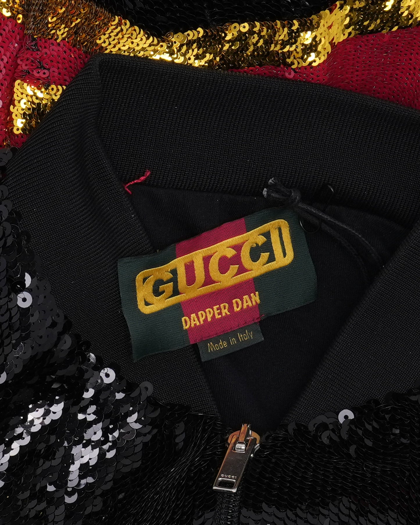 Dapper Dan Logo Motif Sequin Bomber Jacket