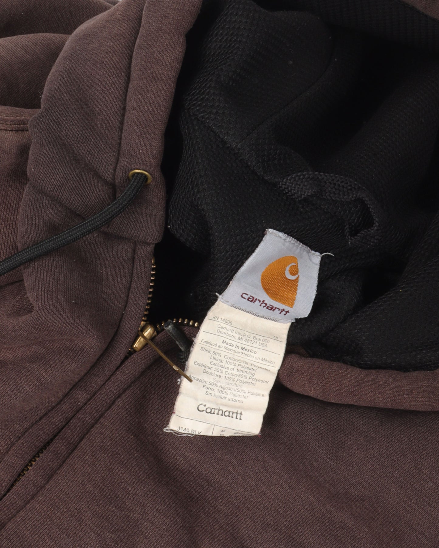 Carhartt Mesh Lined Zip Up Hoodie