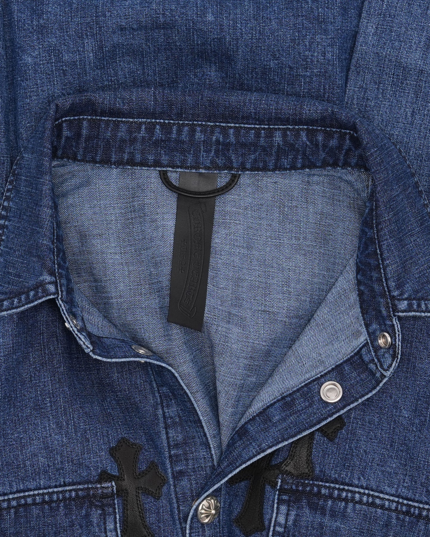 Cross Patch Denim Work Dog Shirt