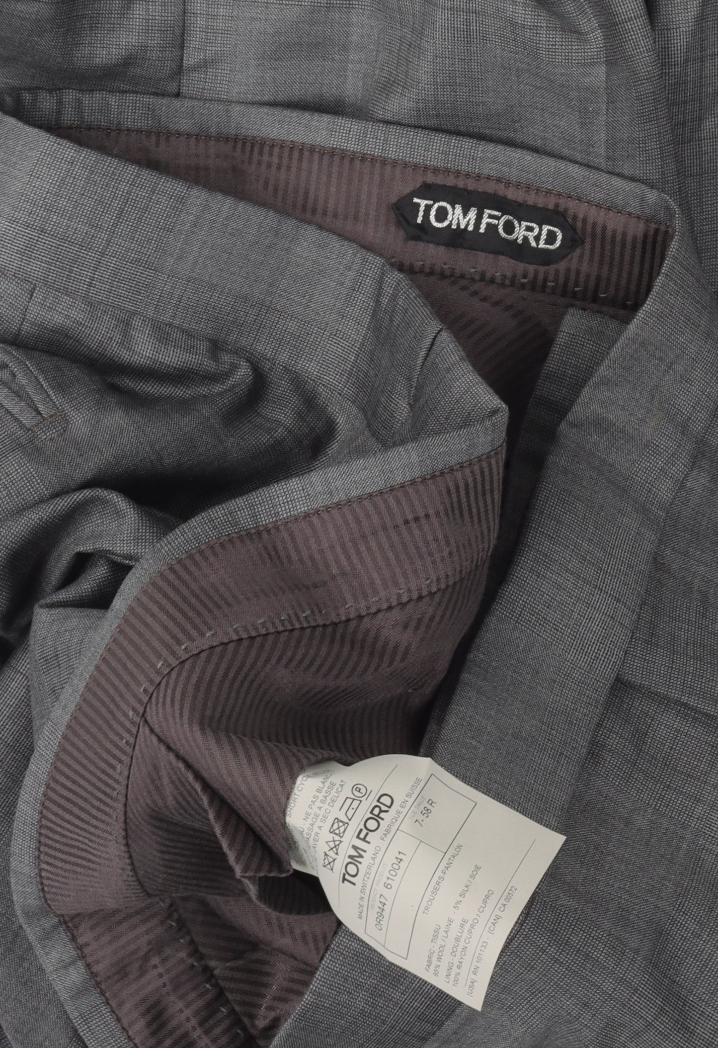 Pattern Wool Trousers