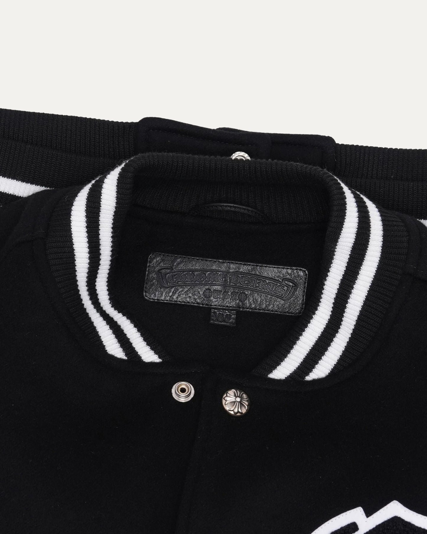 Cashmere and Leather Varsity Chicken Jacket