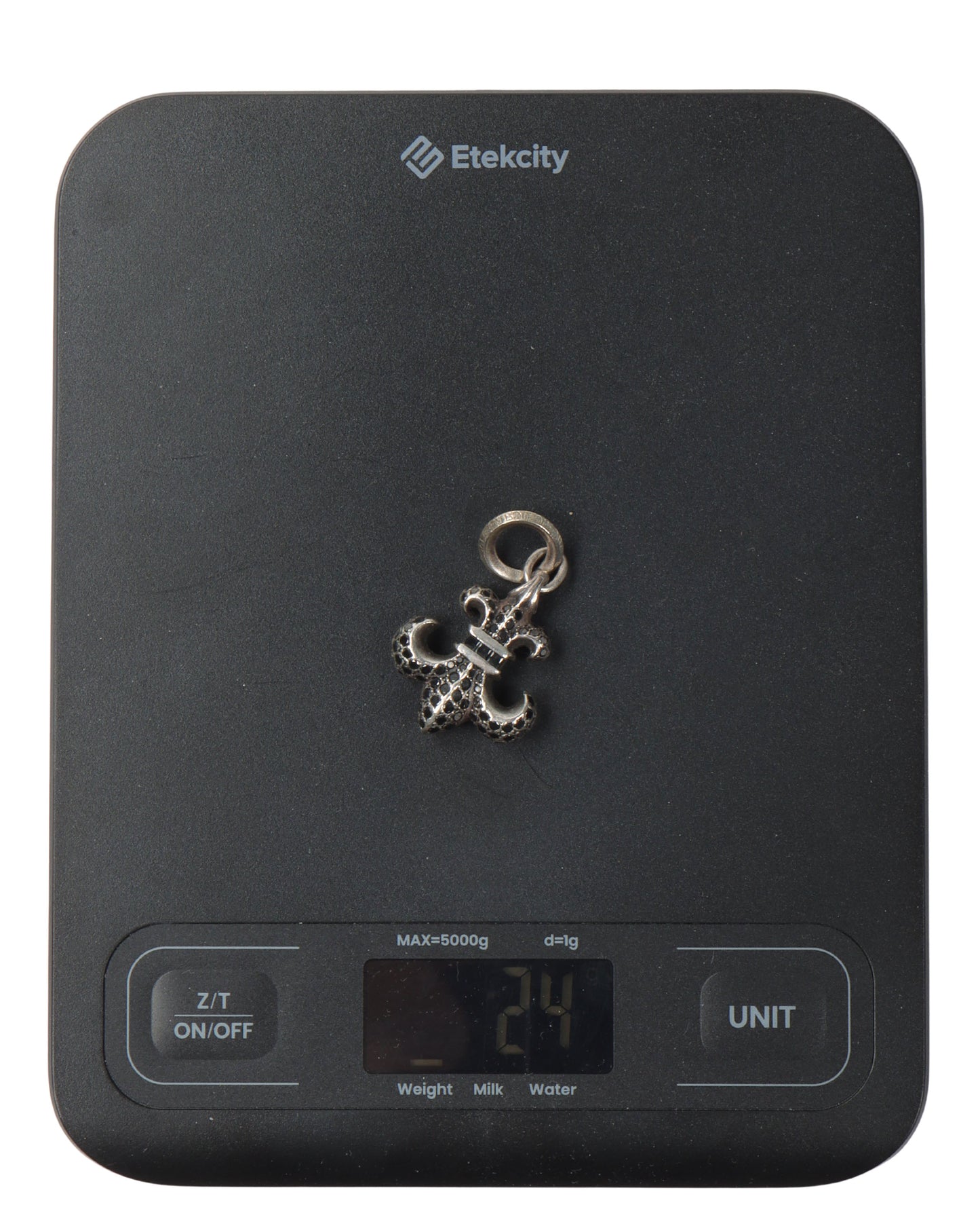 Black Diamond Fleur de Lis Pendant