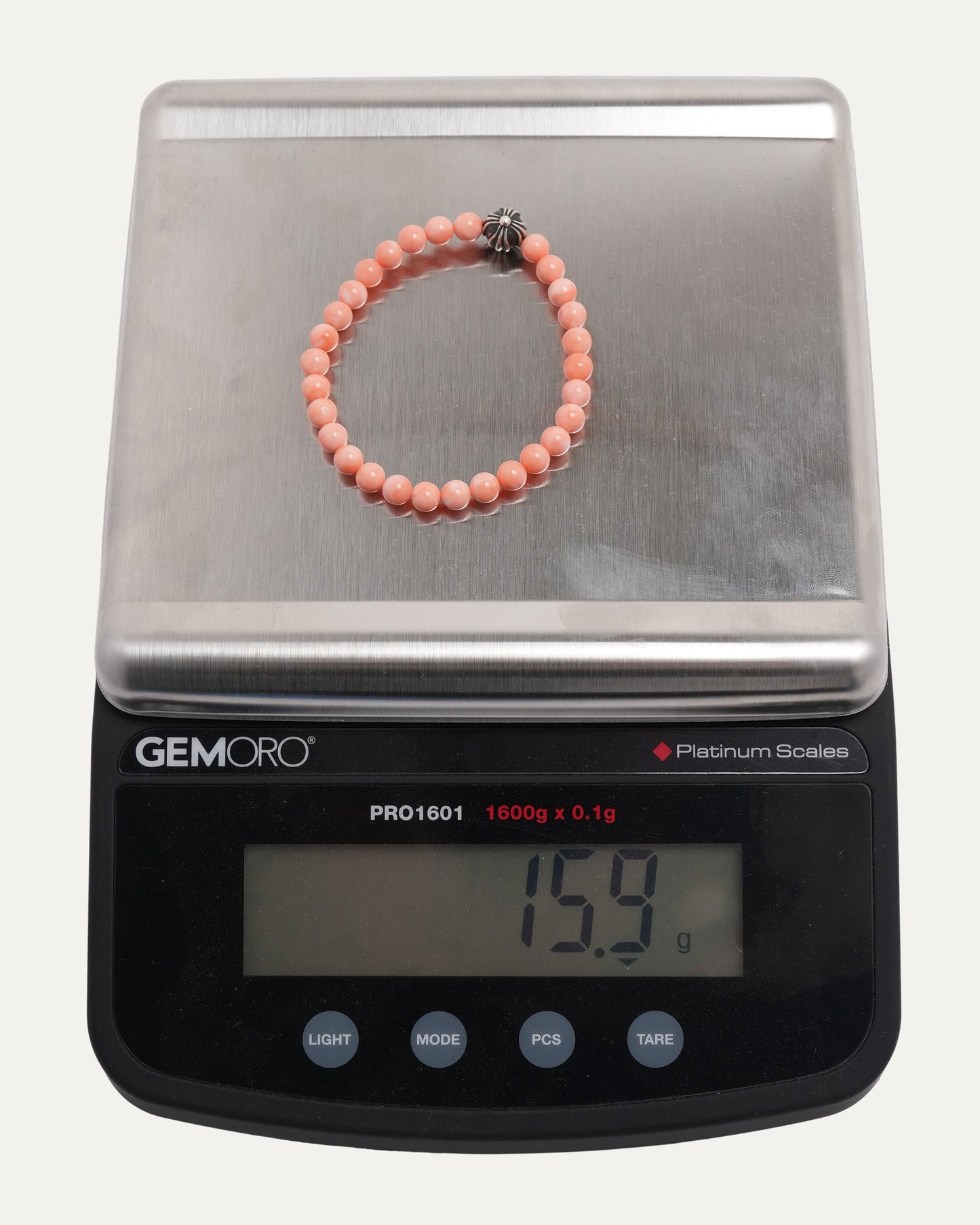 4mm Coral Plus Ball Bead Bracelet