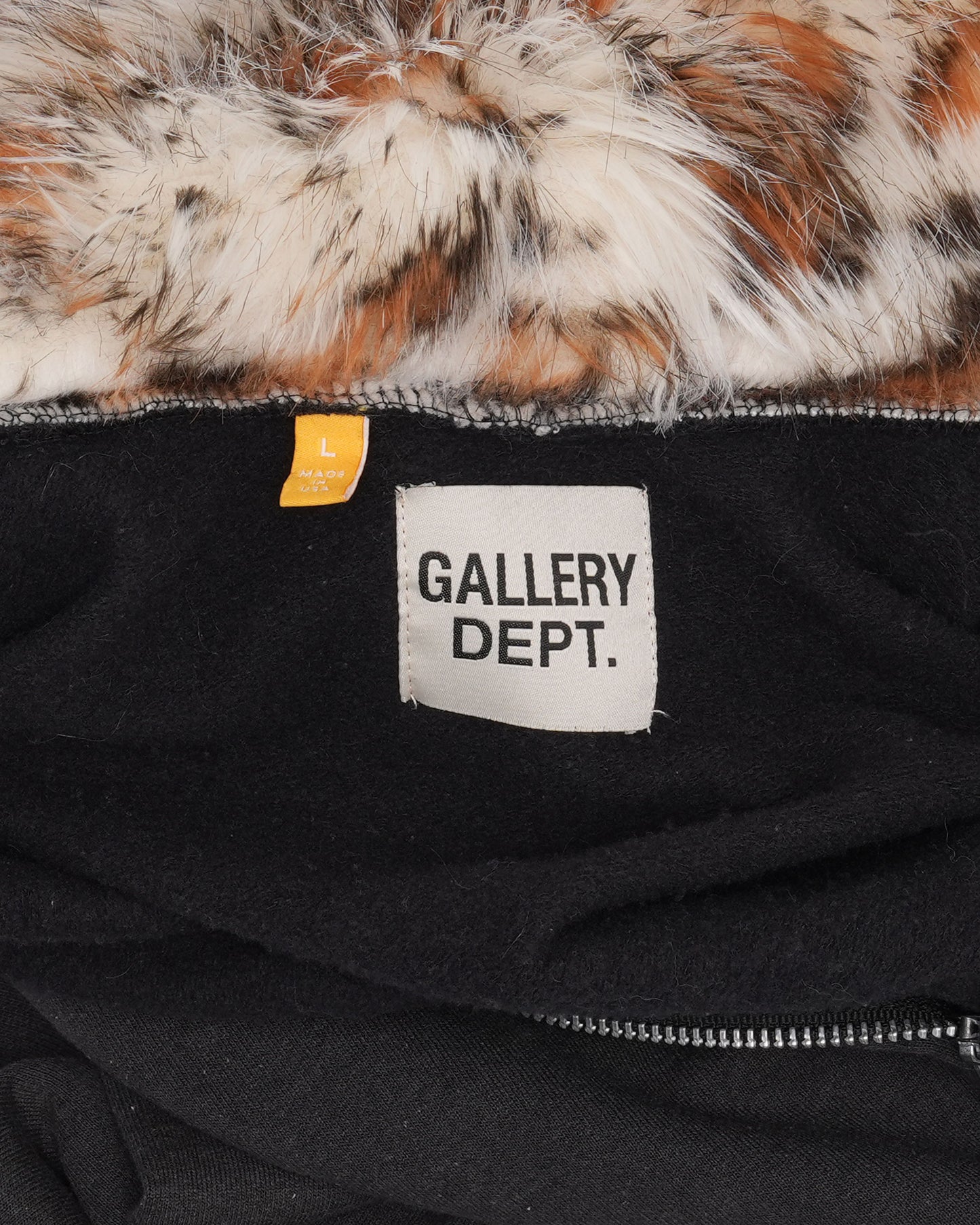 'Art That Kills' Faux Fur Lined Zip-Up Hoodie