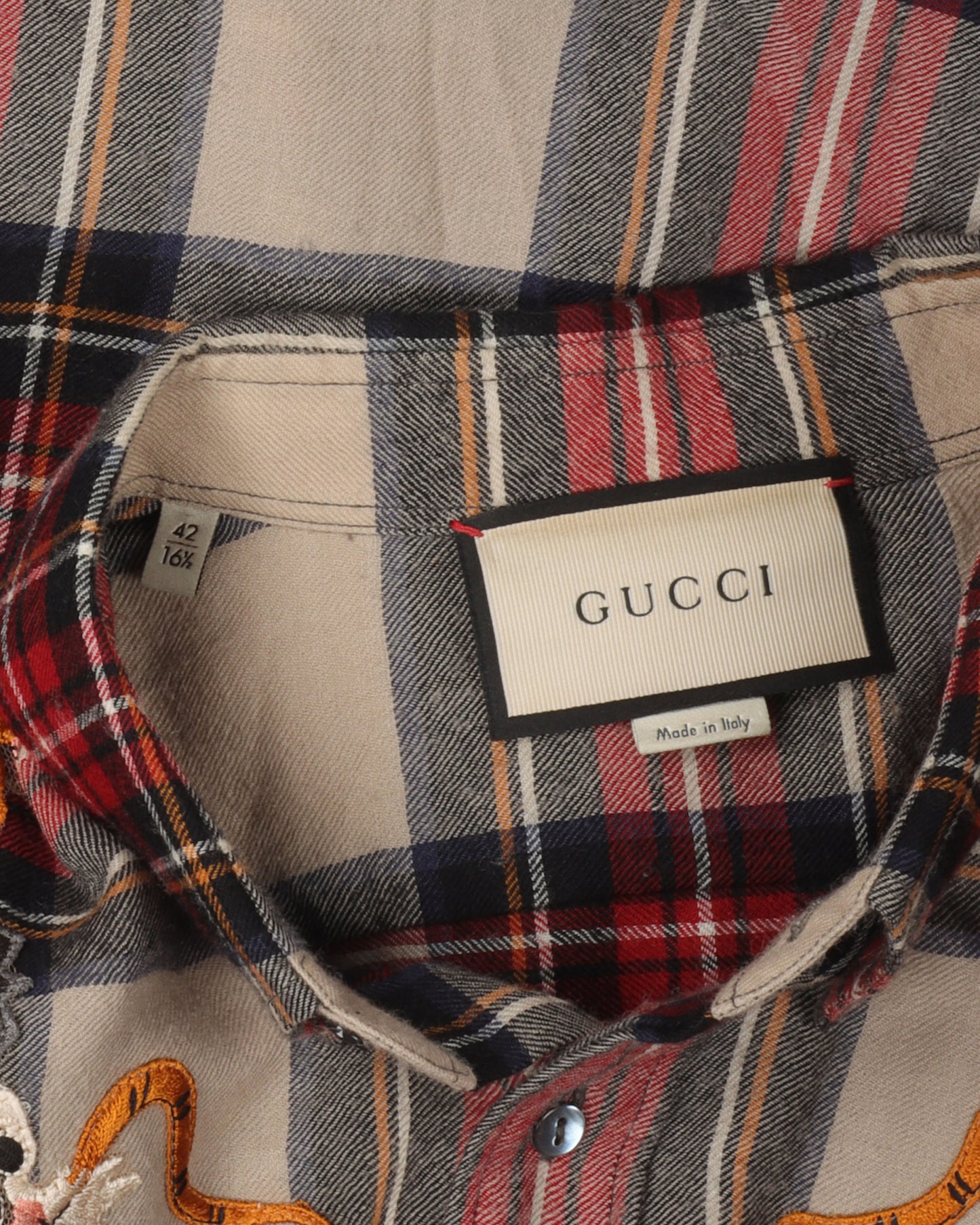 Embroidered Flannel Shirt