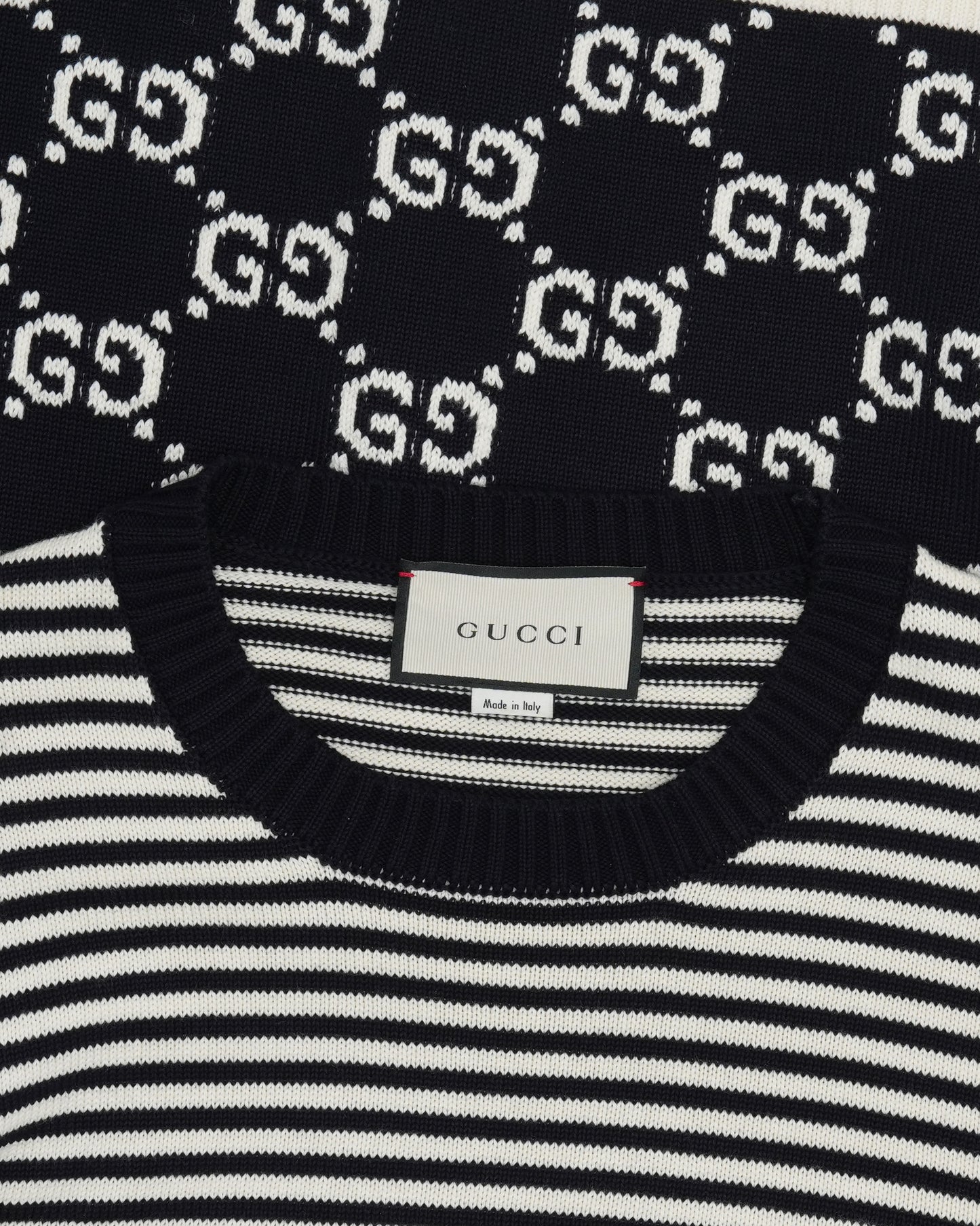 Striped Monogram Sweater