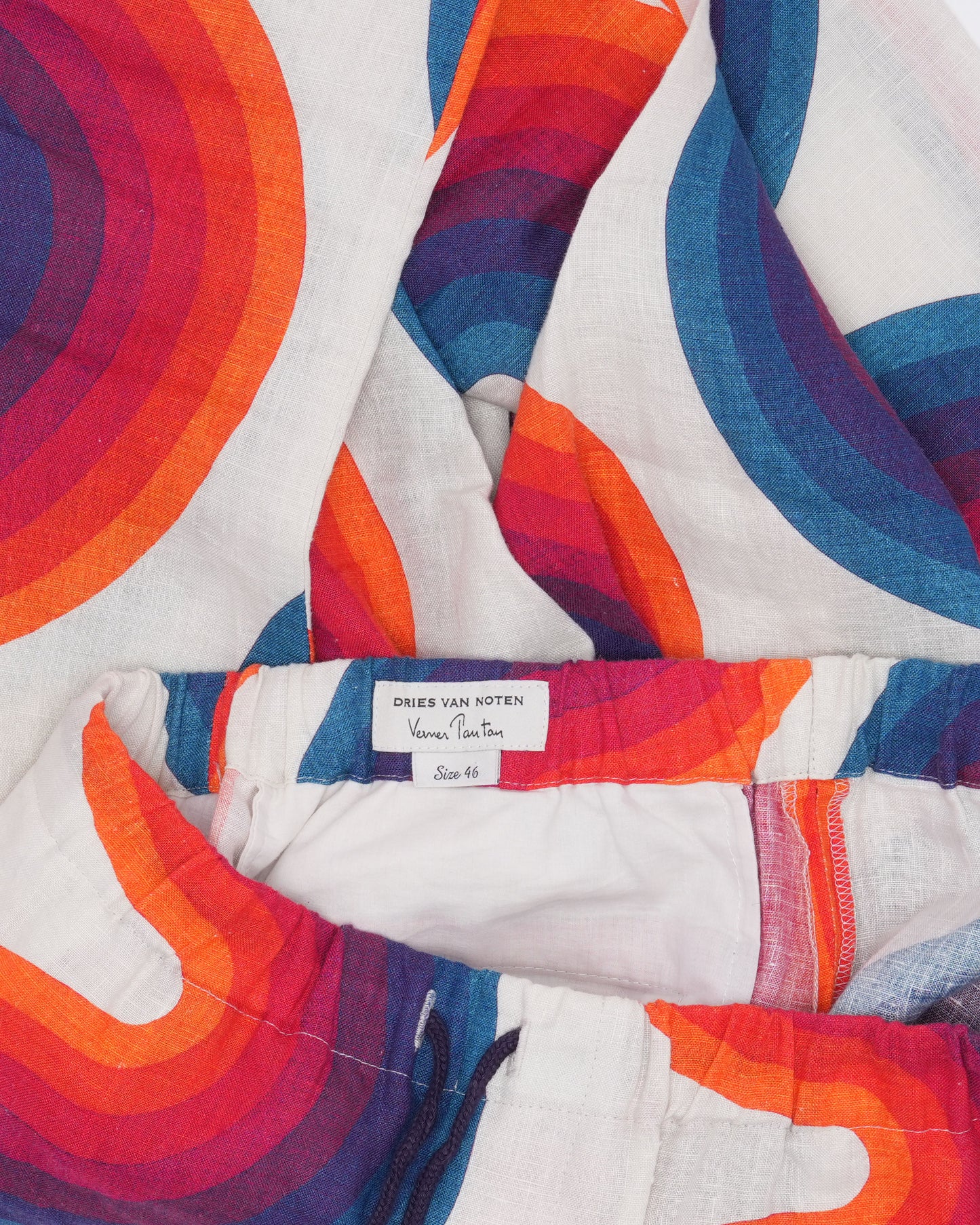 Verner Panton Wave Print Linen Pants