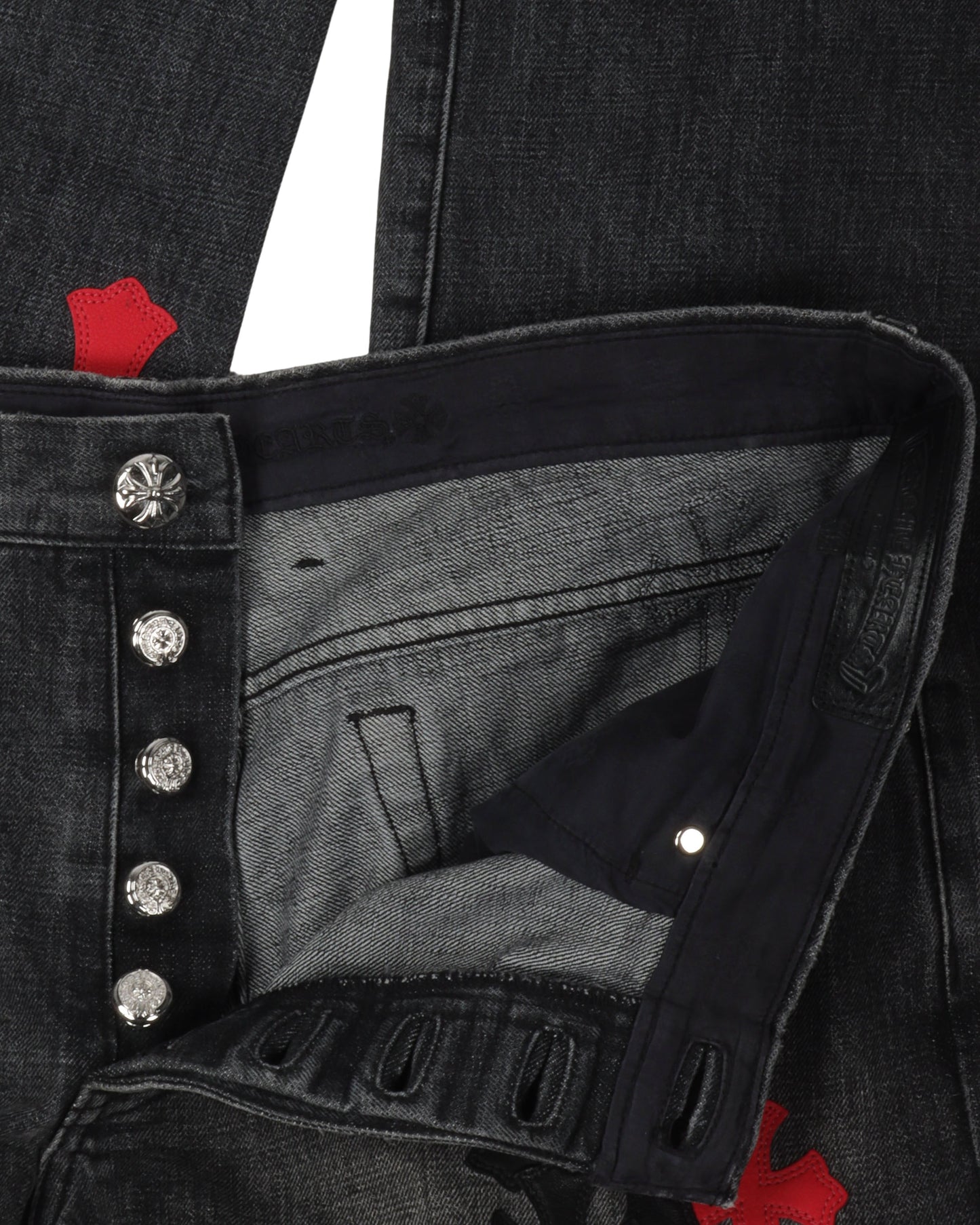 Multicolor Cross Patch Jeans