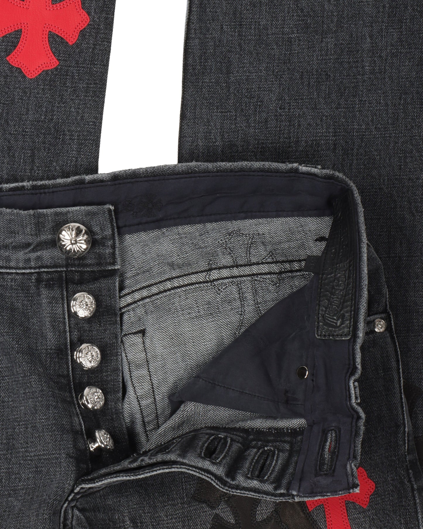 Multicolor Cross Patch Jeans