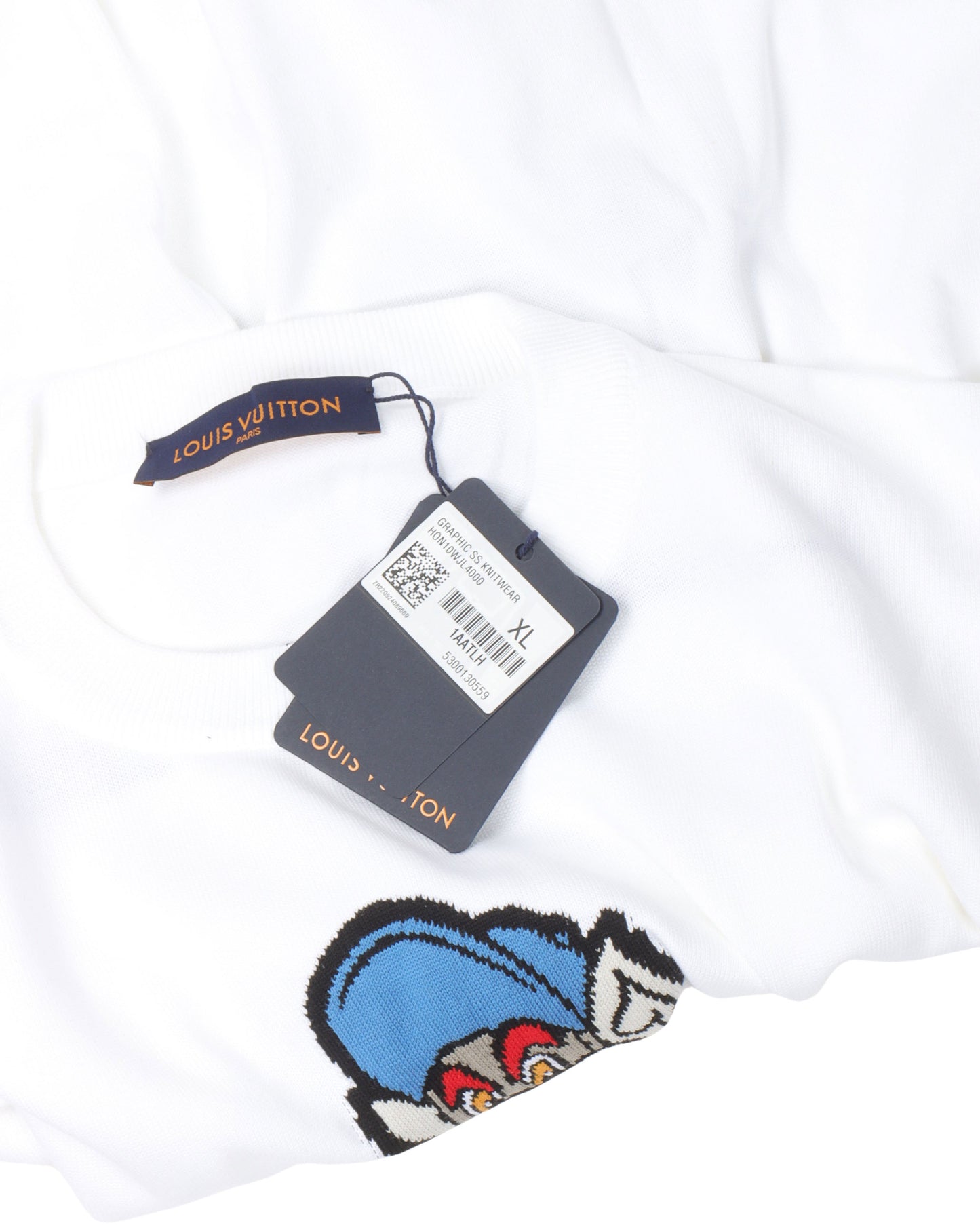 Intarsia Graphic Short Sleeved Knitwear